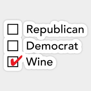 Republican Democrat Wine Sticker